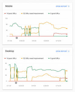 google search console core web vital